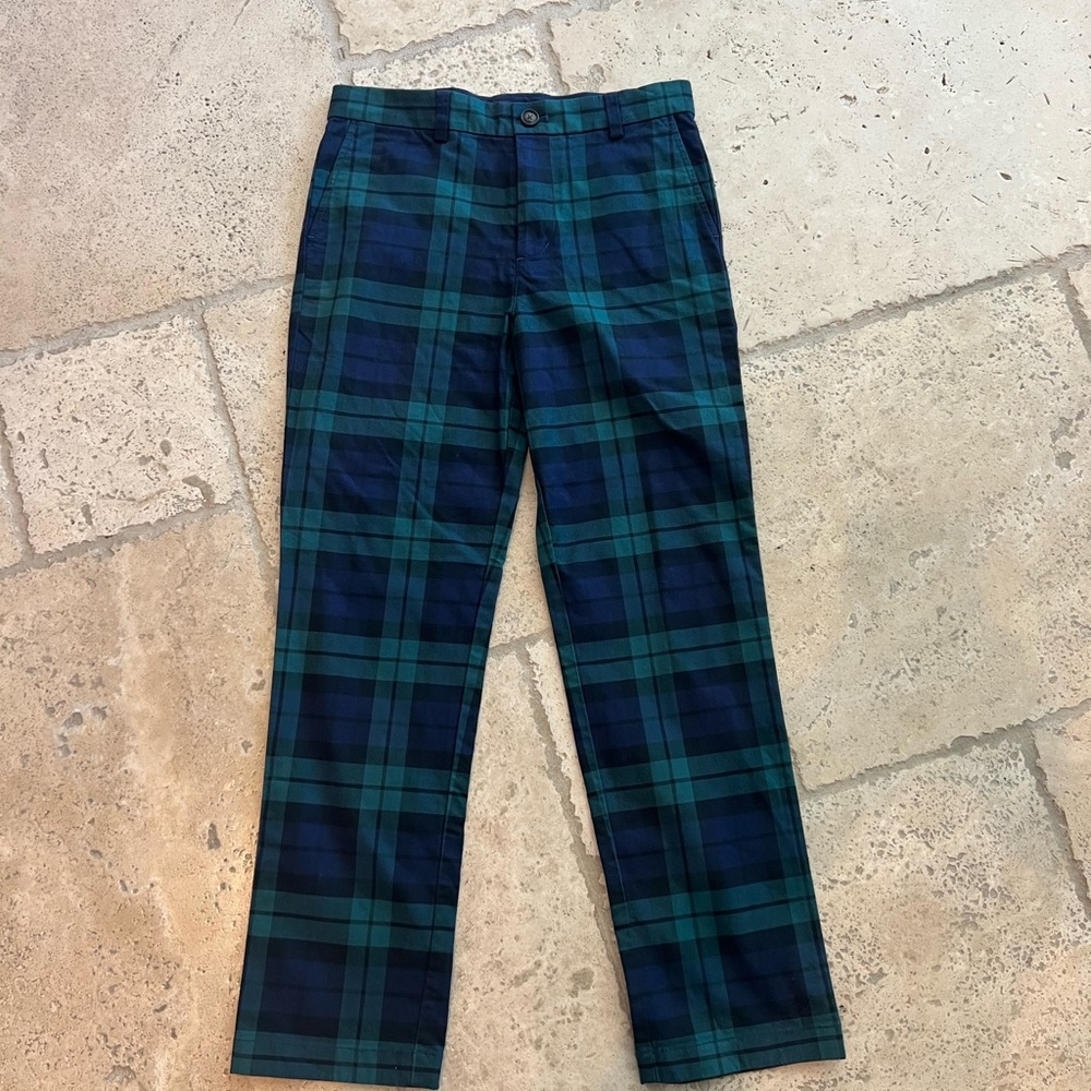 NWOT - Vinyard Vines Plaid Pants - Size 14 - Christmas Green Blue